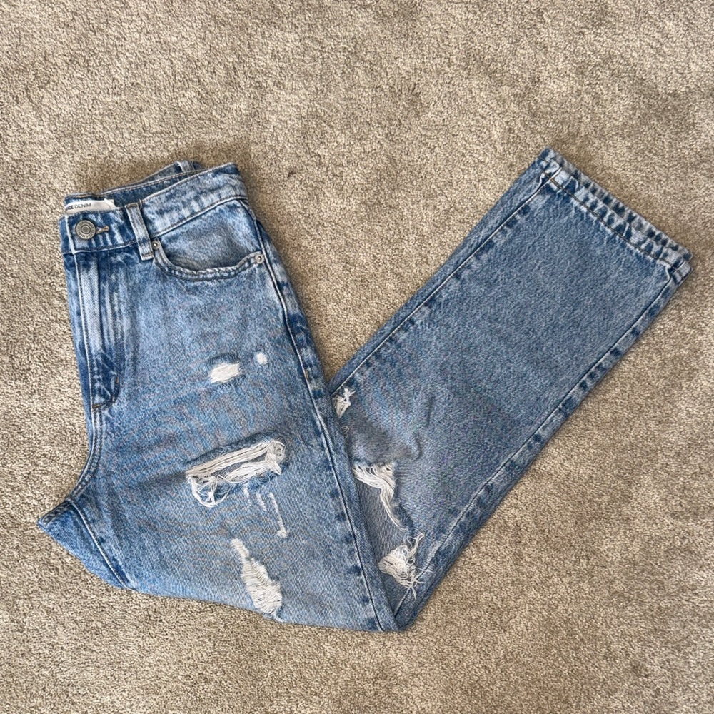 Women’s Garage Vintage Straight Distressed Denim